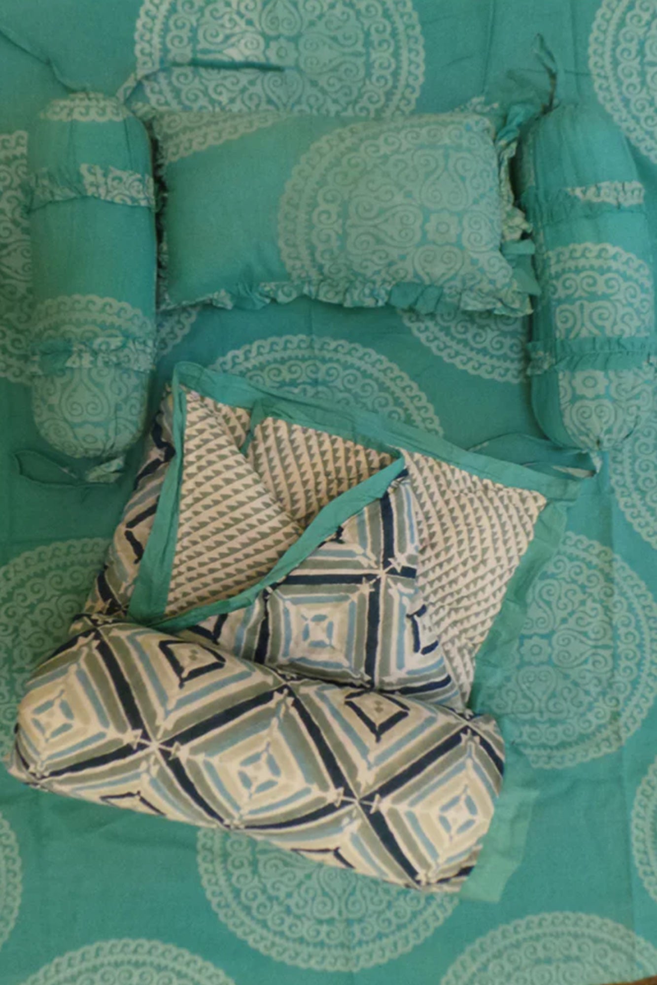 Baby Bed Set Mandala Green