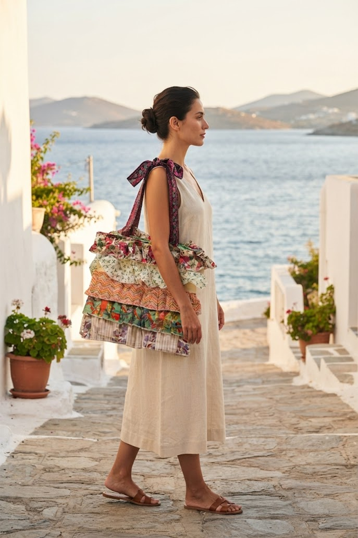 Multi Frill Tote Bag