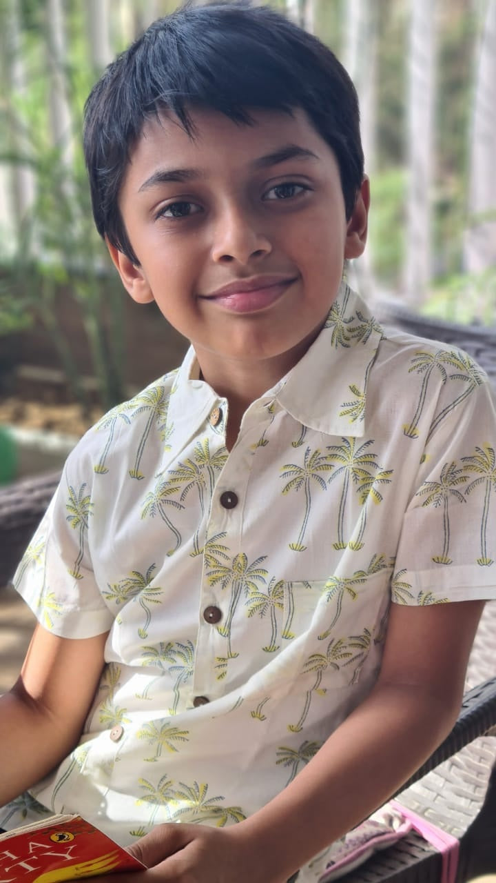 Boys Palm Green Shirt