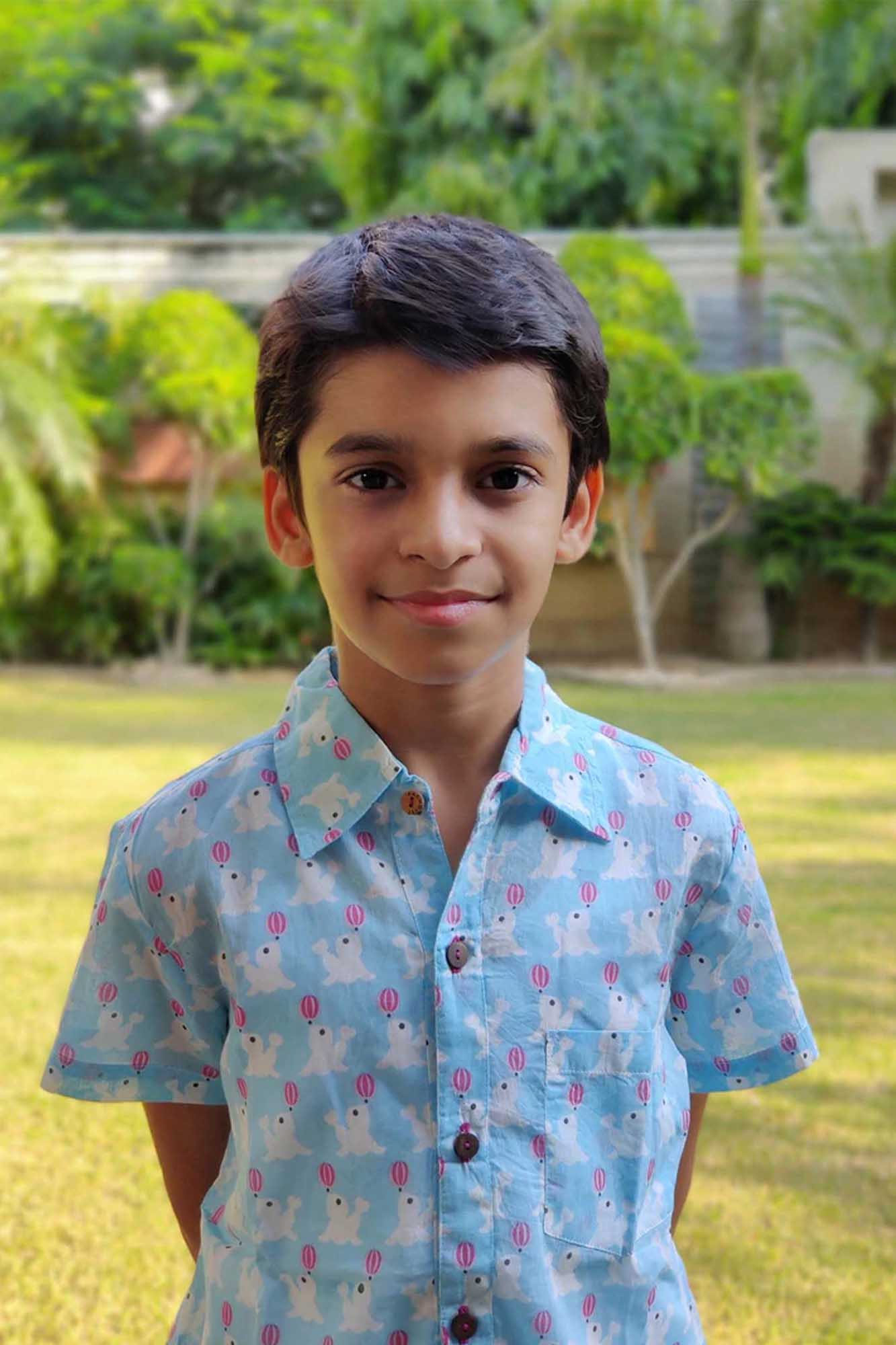 Boy Dolphin Blue Shirt
