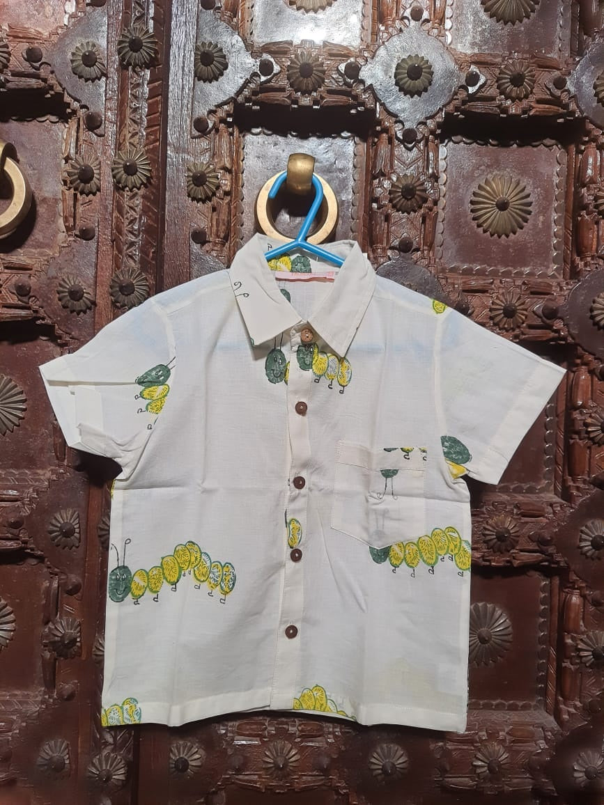 Boy Shirt Yellow Caterpillar