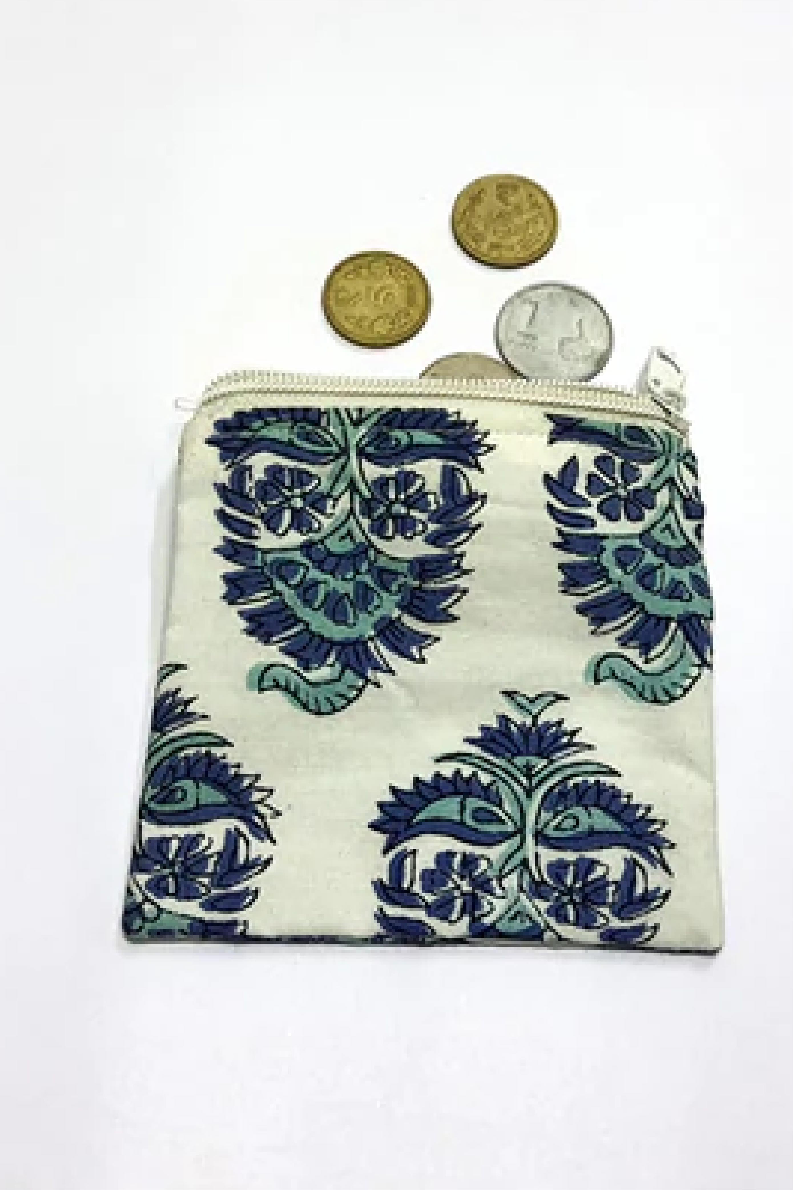 Block Boota Teal - Coin Pouch