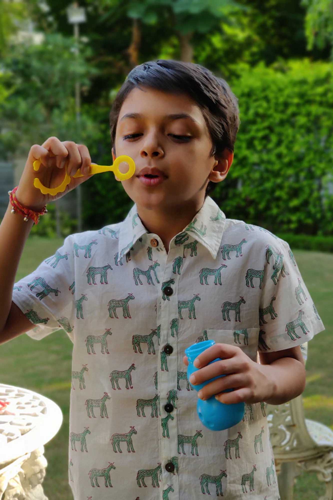 Boy Deer Green Deer Shirt