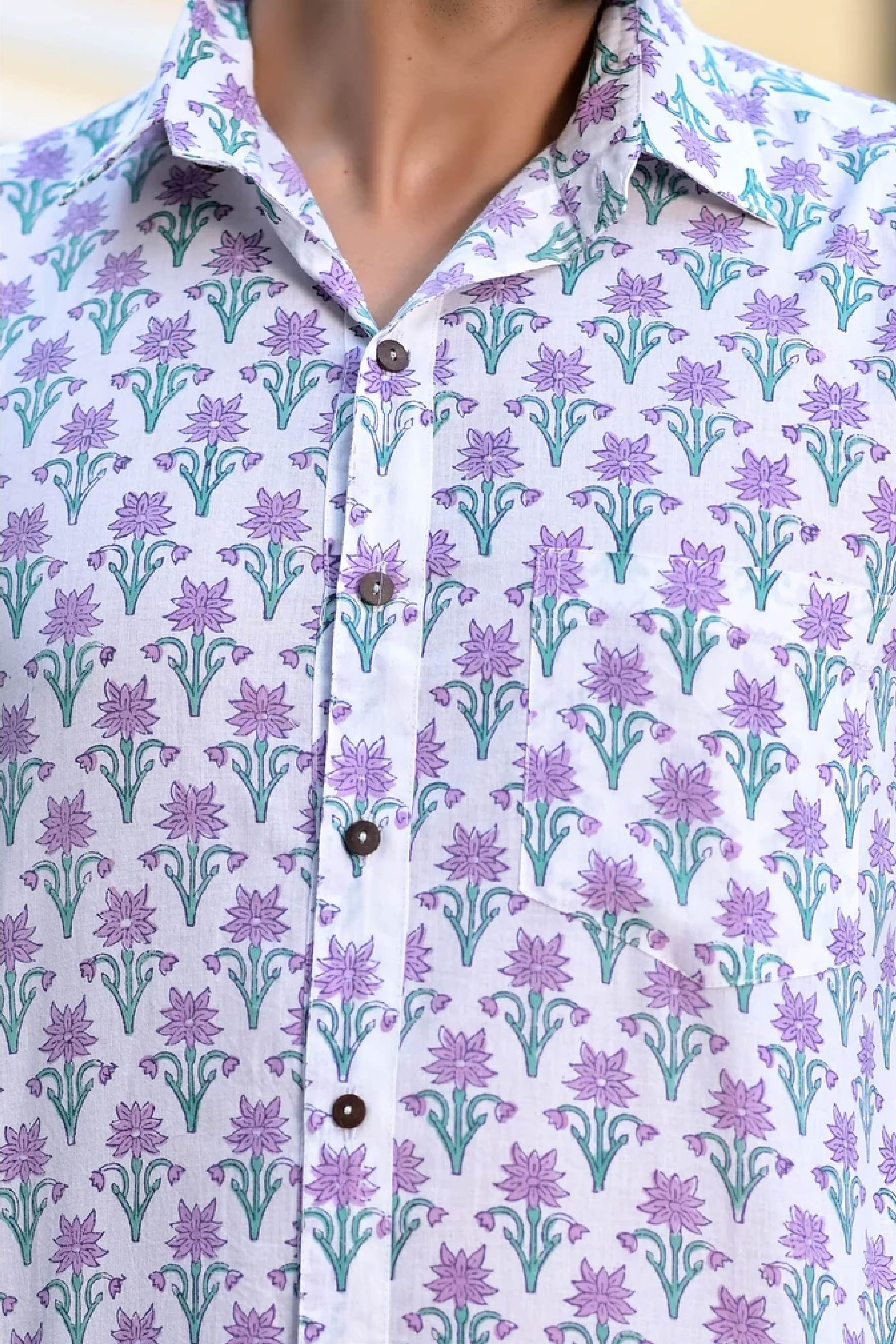 Shirt Full Sleeve Mens Purple Booti