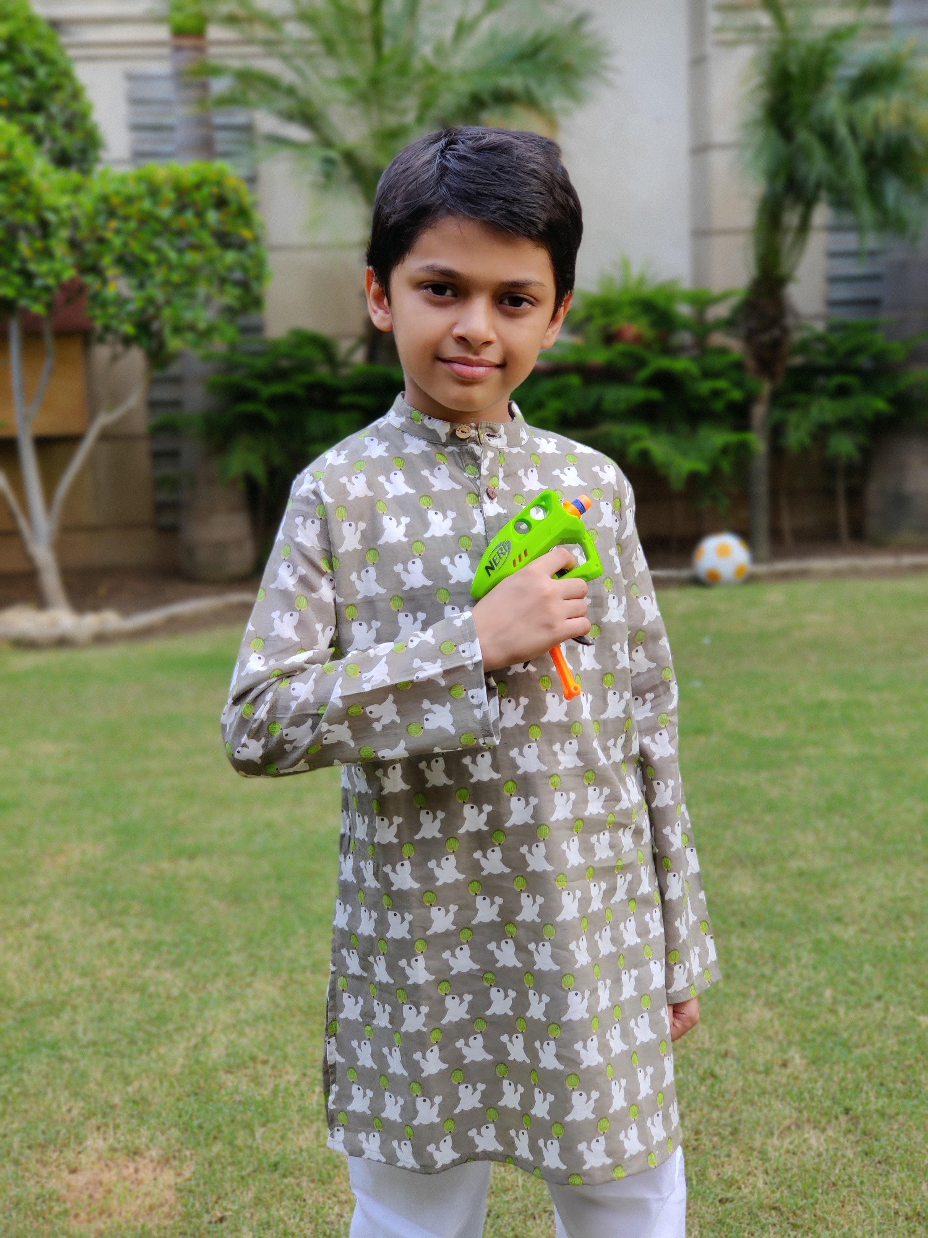 Kurta Boy Dolphin Grey