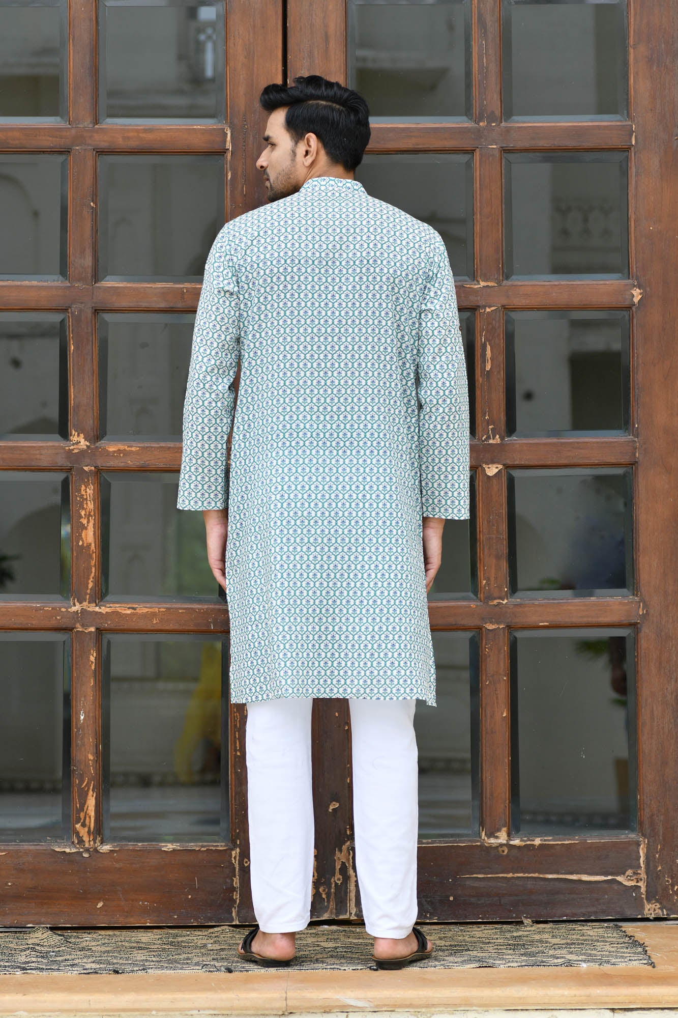 Kurta Long Mens Mehrab Green