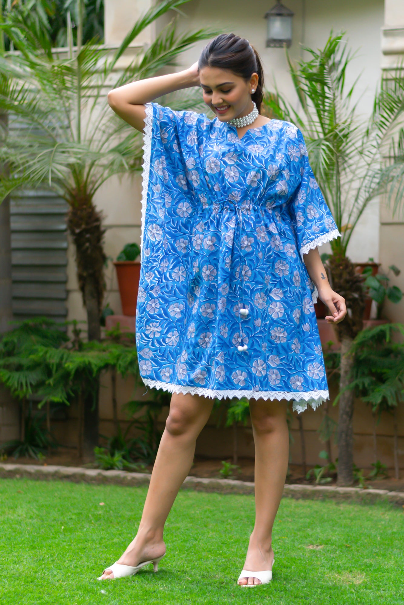 Kaftan Short Women Blue De France