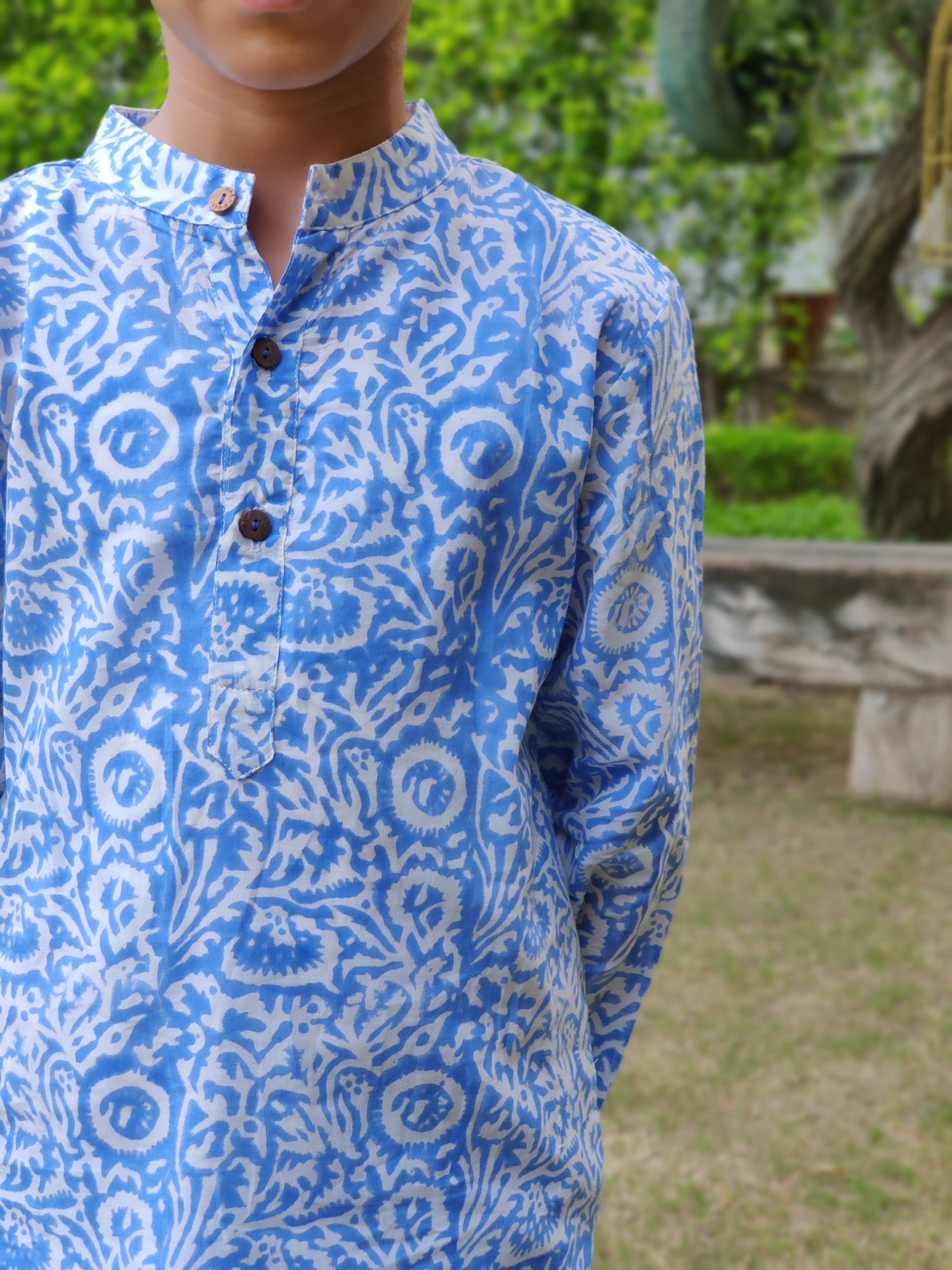 Boys Jaal Blue Kurta