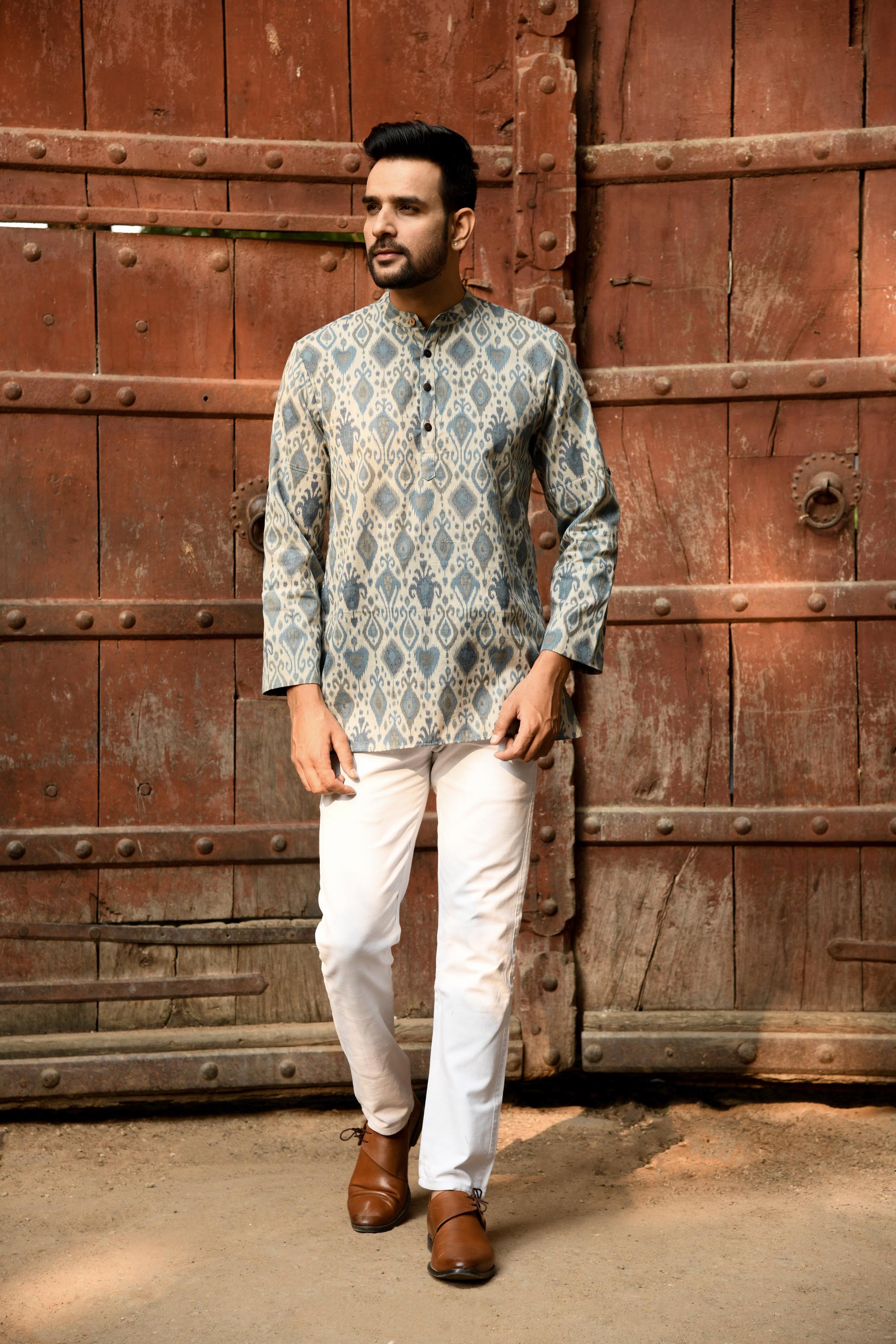 Blue Traditional Short Kurta