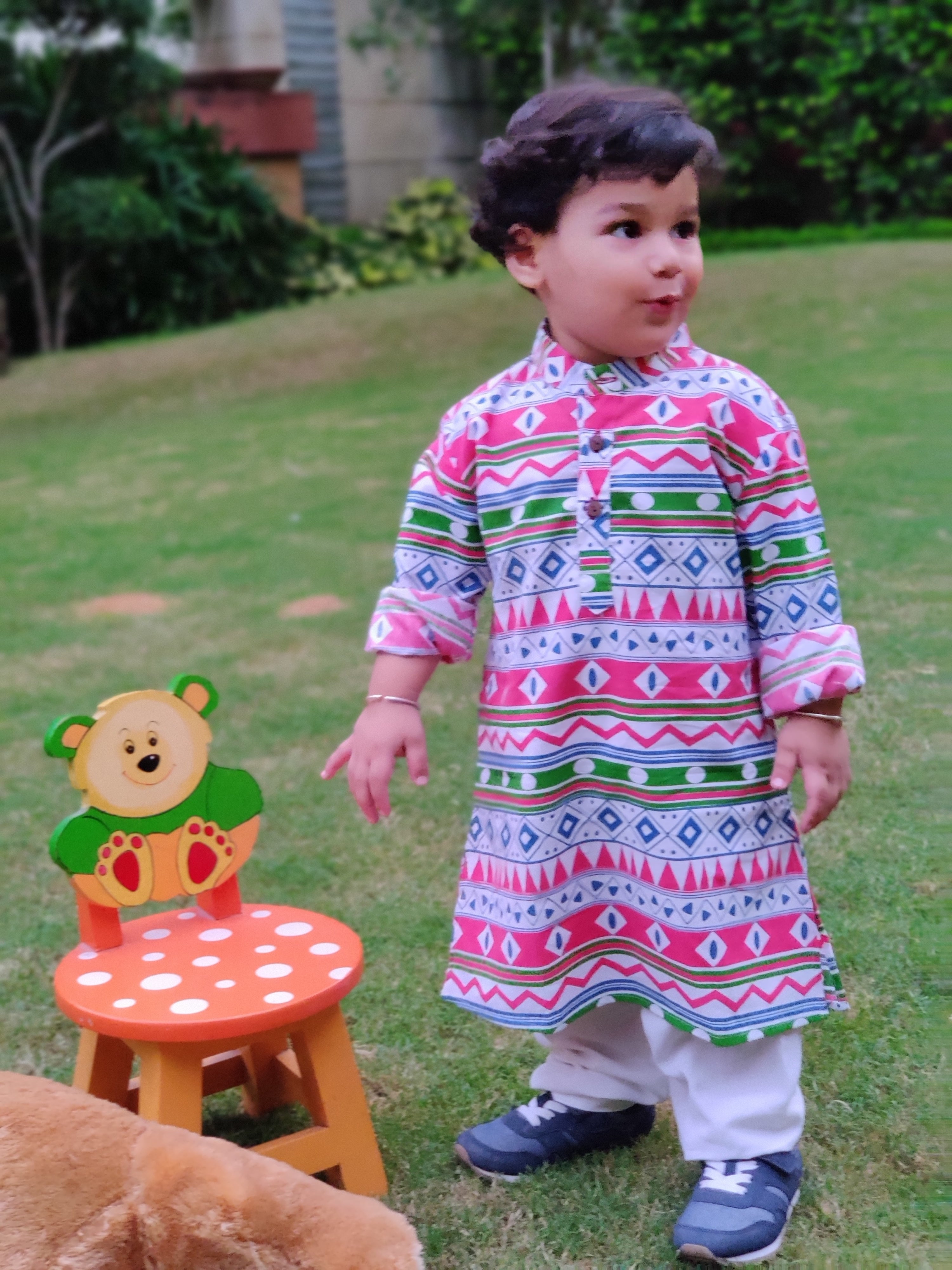 Boy Gizmo print Kurta