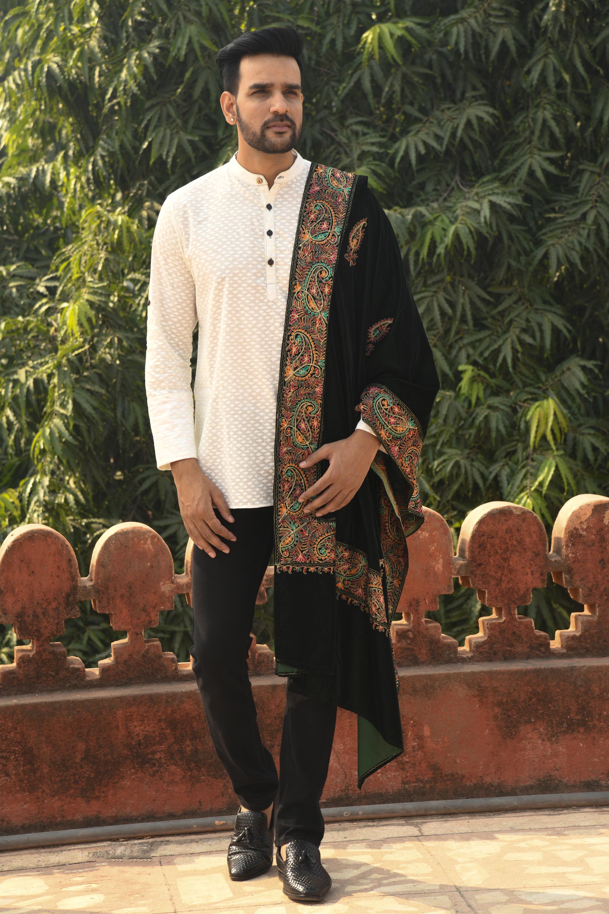 Men Velvet Shawl