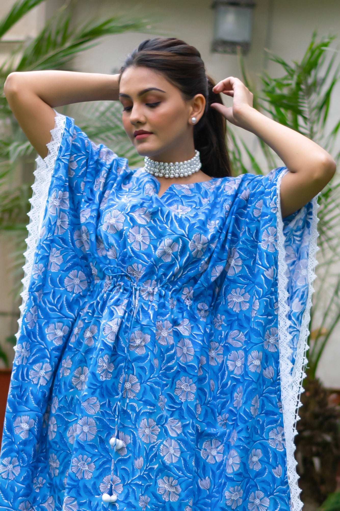 Kaftan Short Women Blue De France