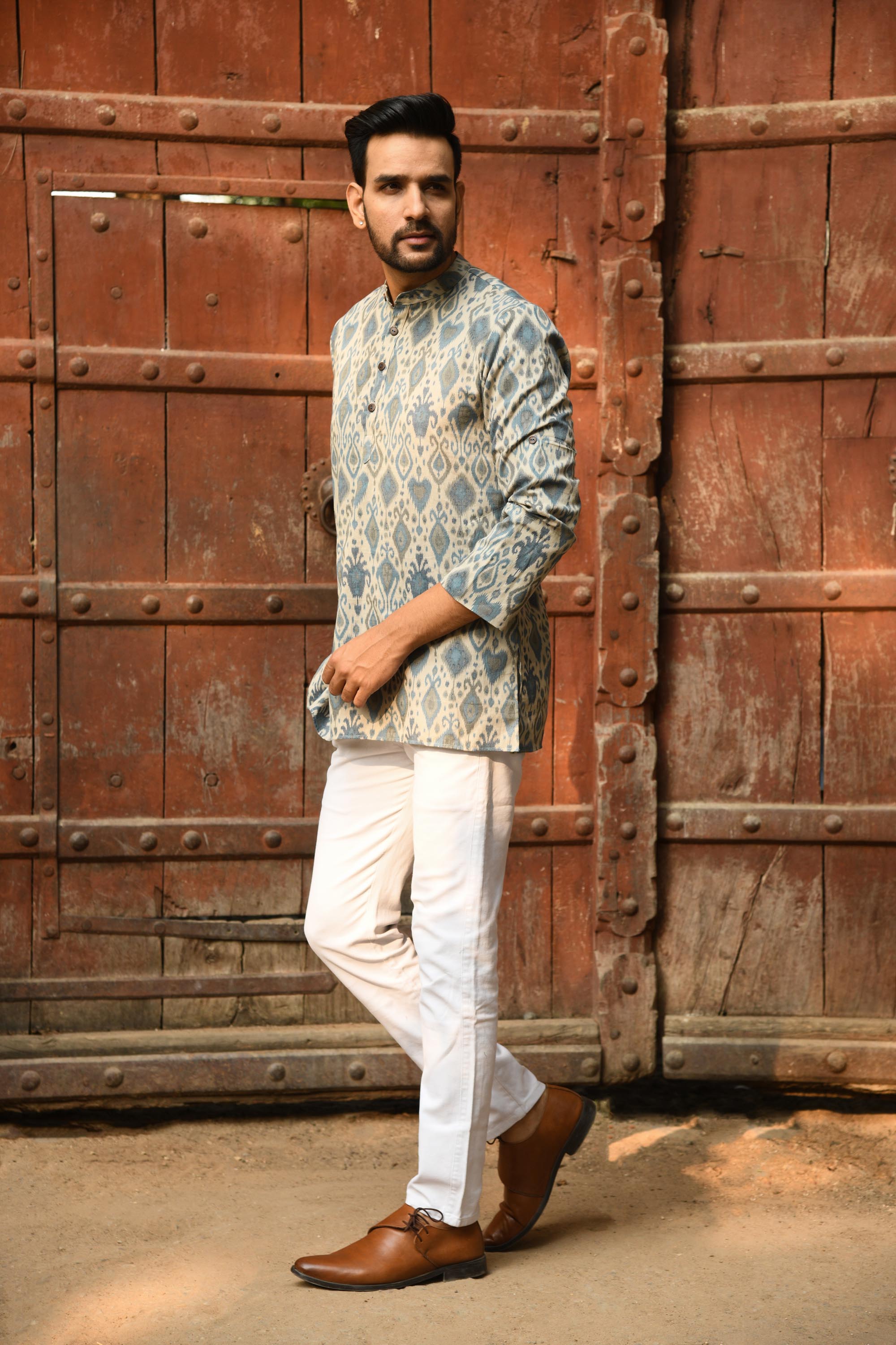 Blue Traditional Short Kurta