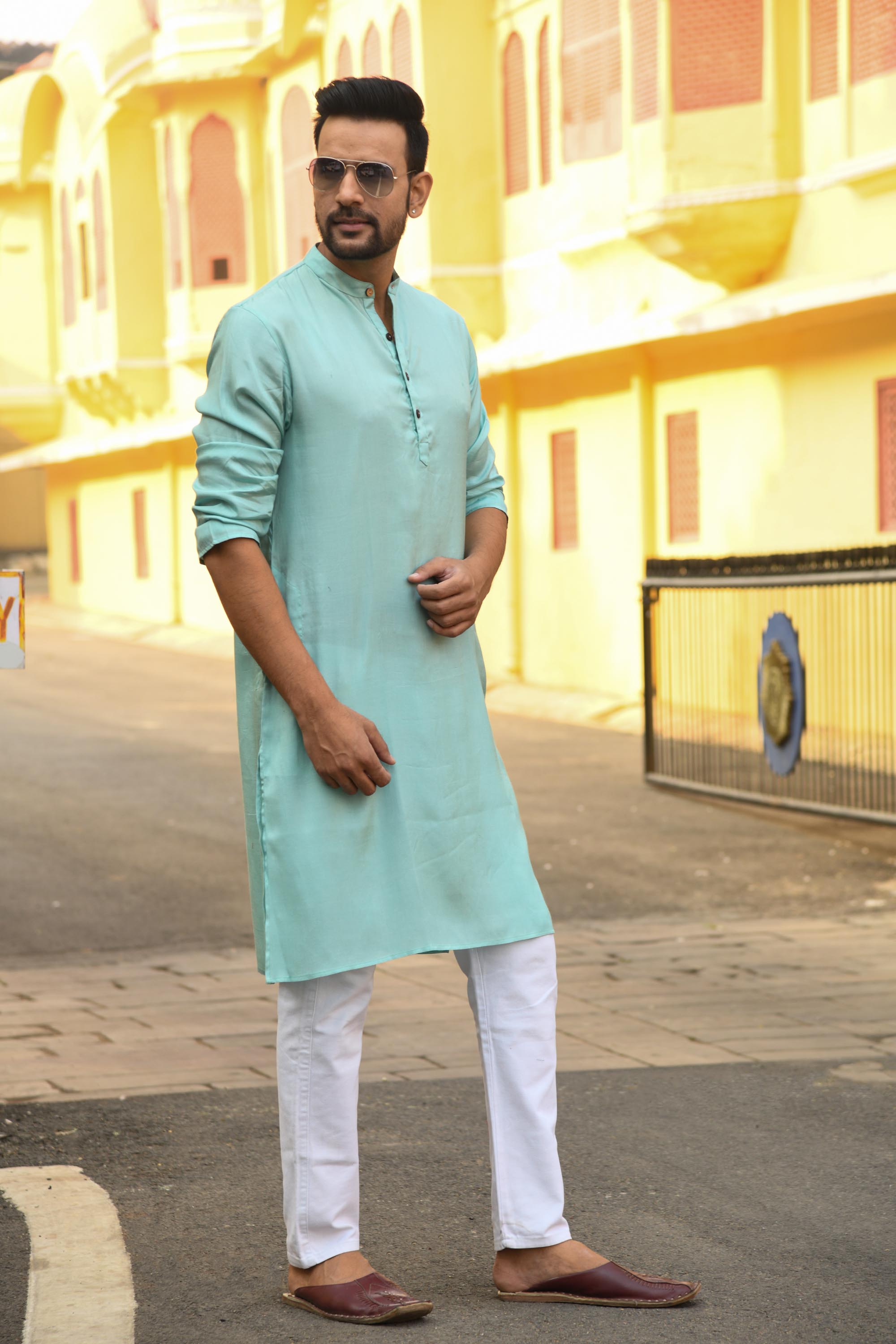 Sea Green Long Kurta