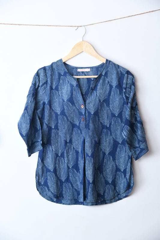 Blue-Feather Top