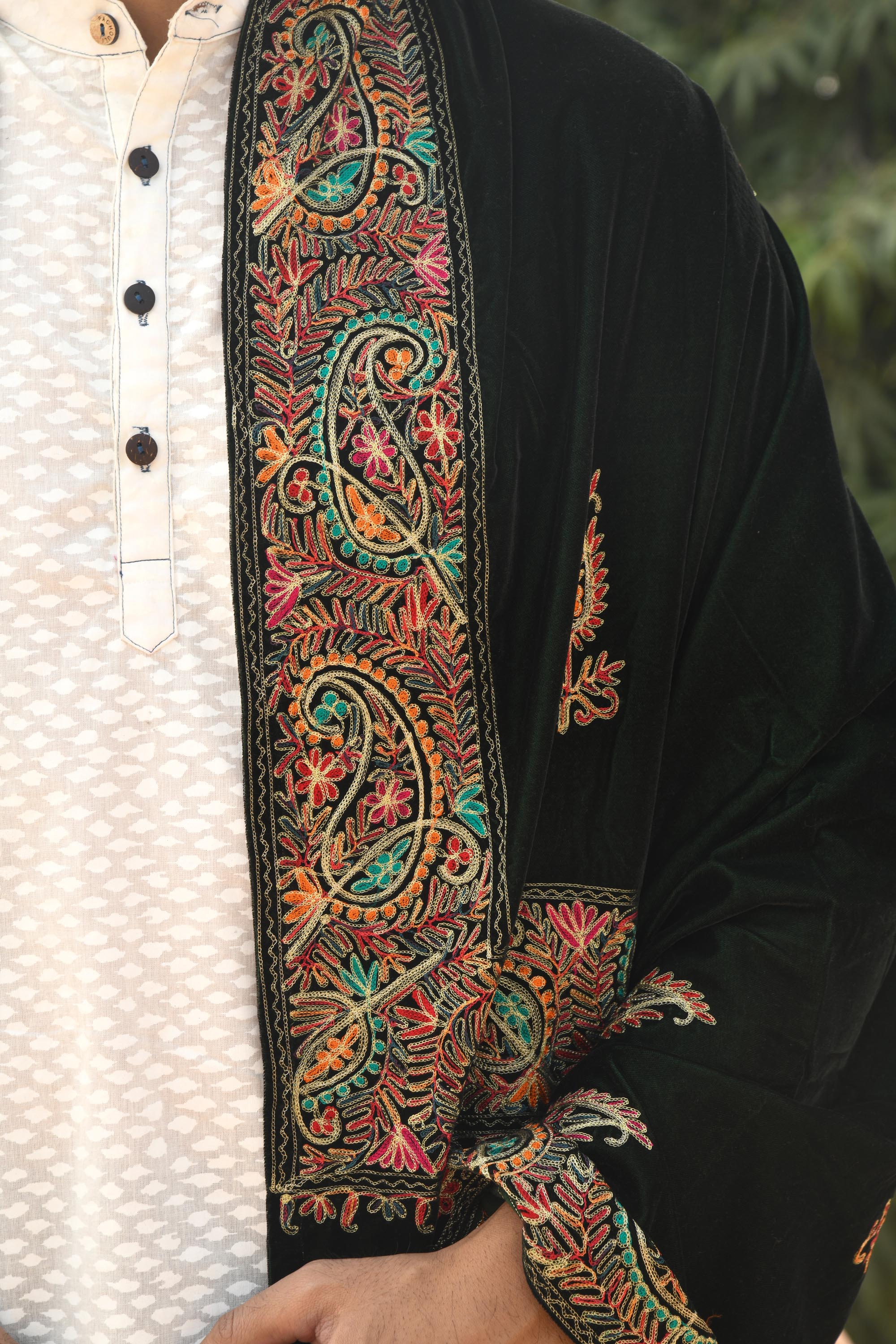 Men Velvet Shawl