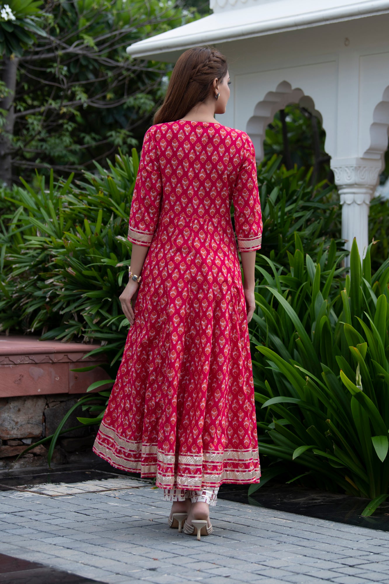 Kurta Pink Printed