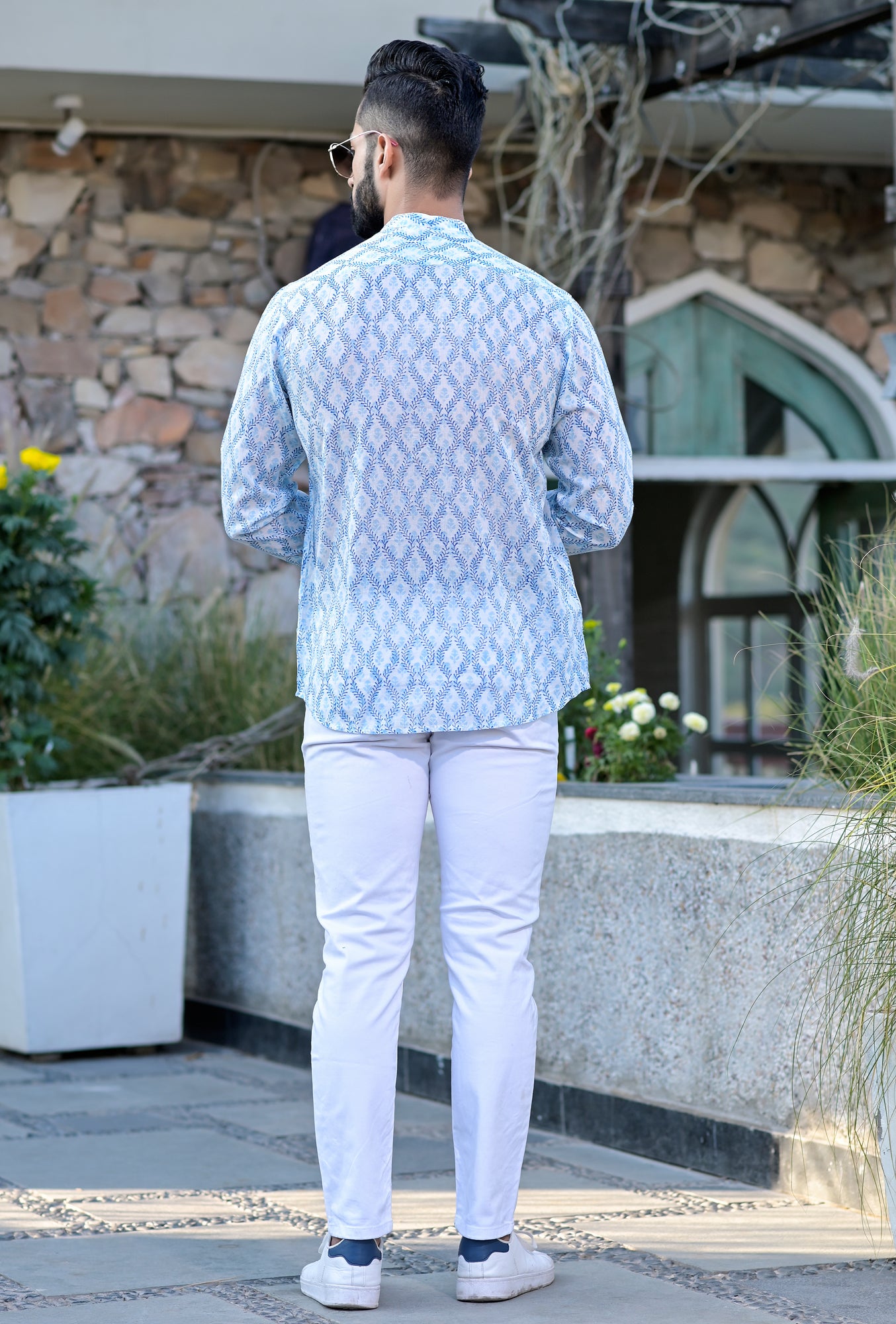 Blue Jaal Full Sleeve Shirt