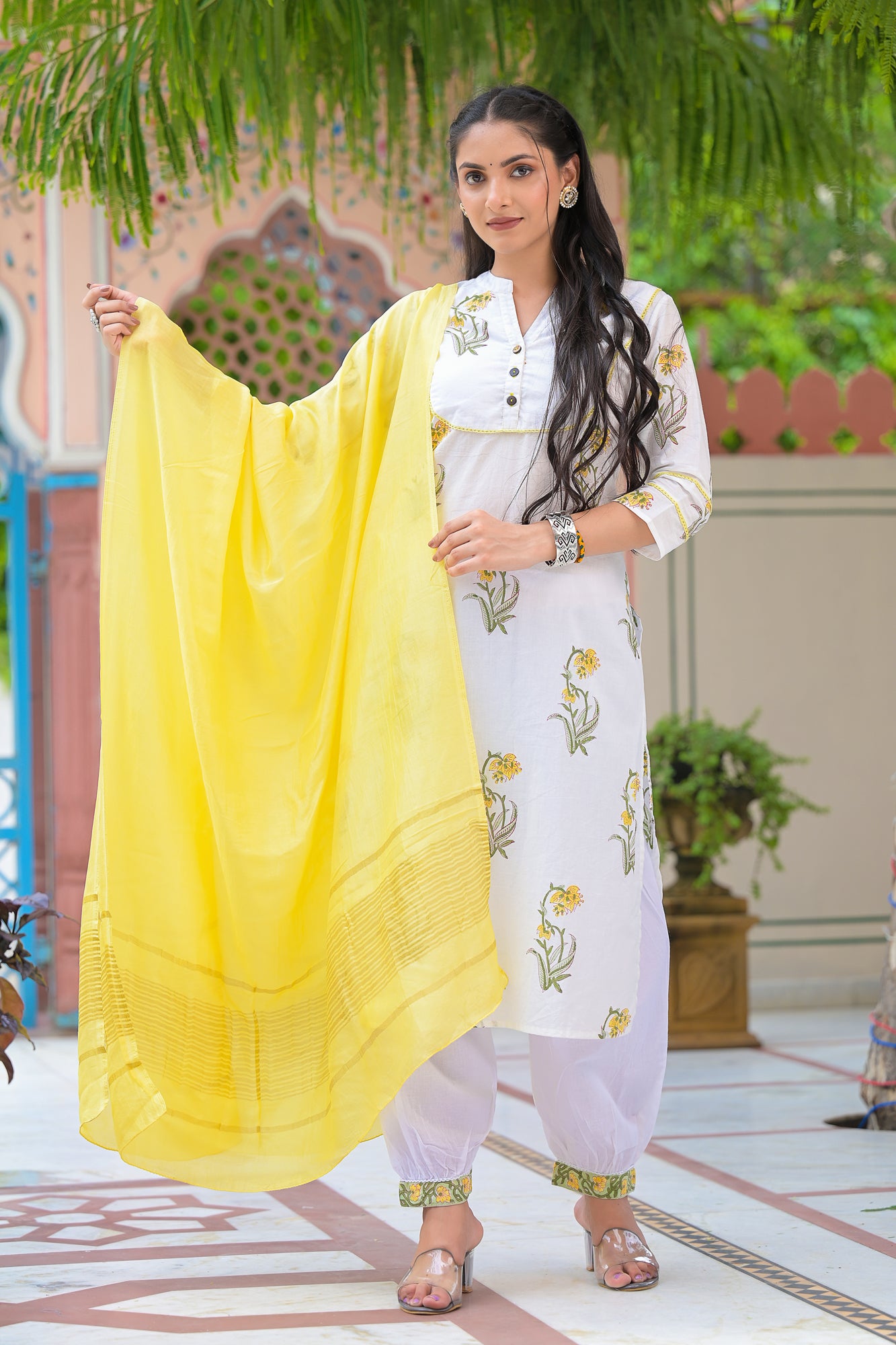 Kurta Set of 2 Women Mughal Yellow