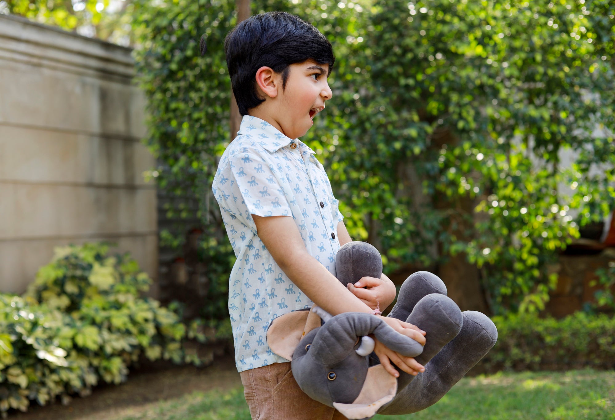 Shirt Boy Monkey Blue