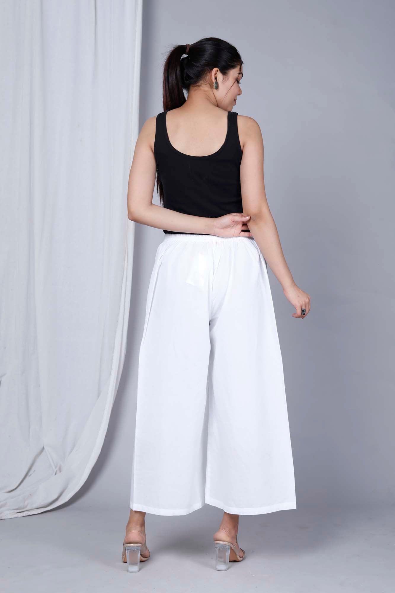 Pant Broad Women White
