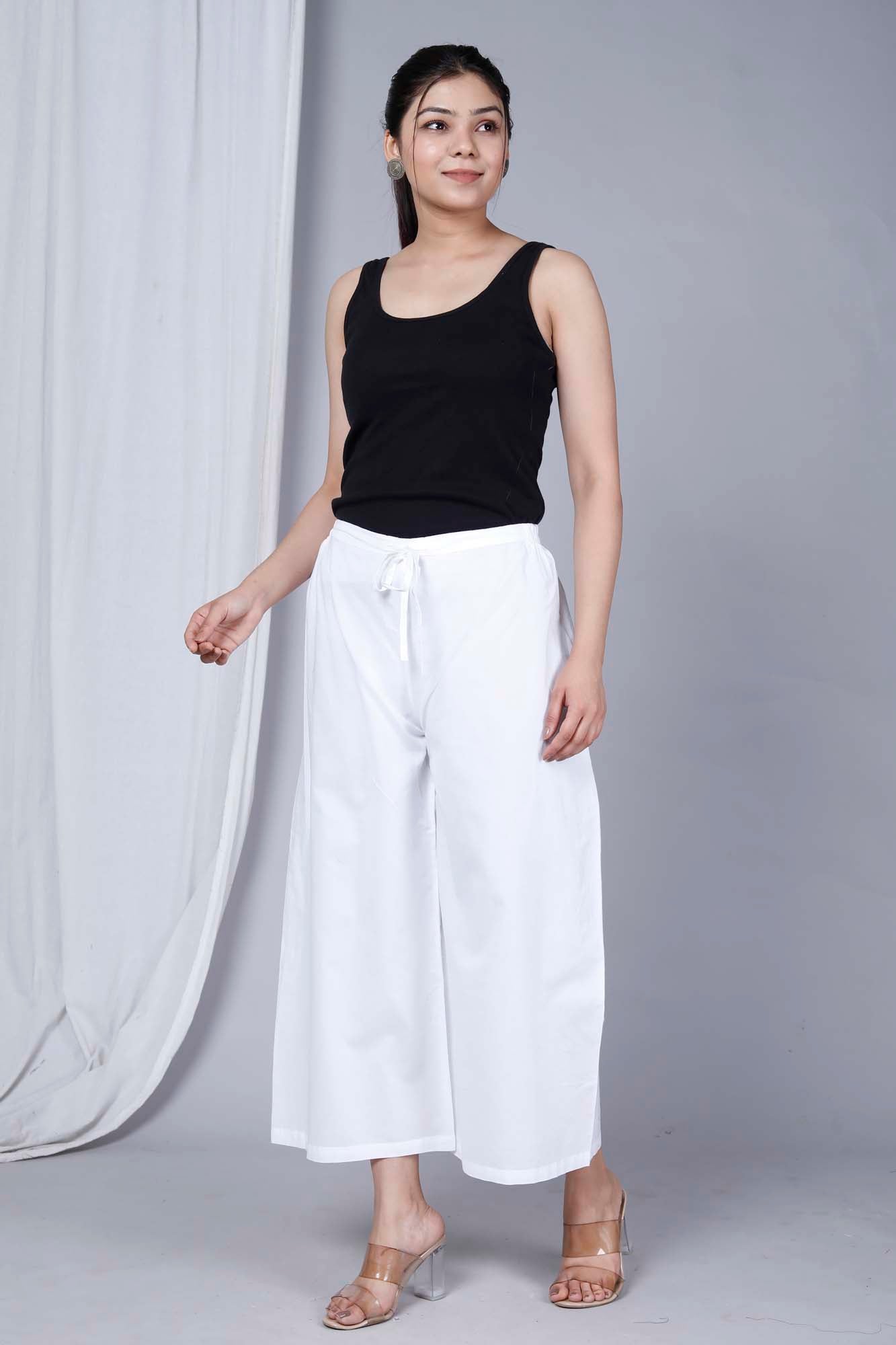 Pant Broad Women White