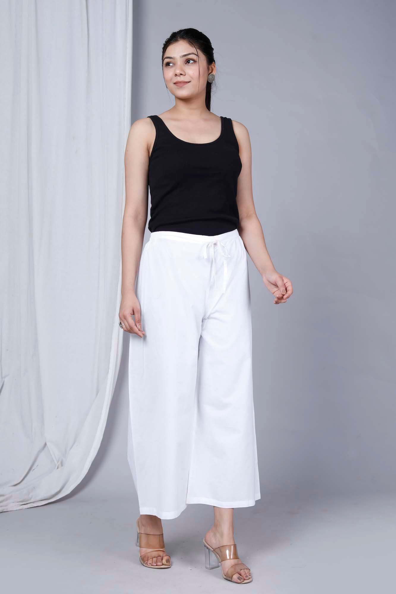 Pant Broad Women White