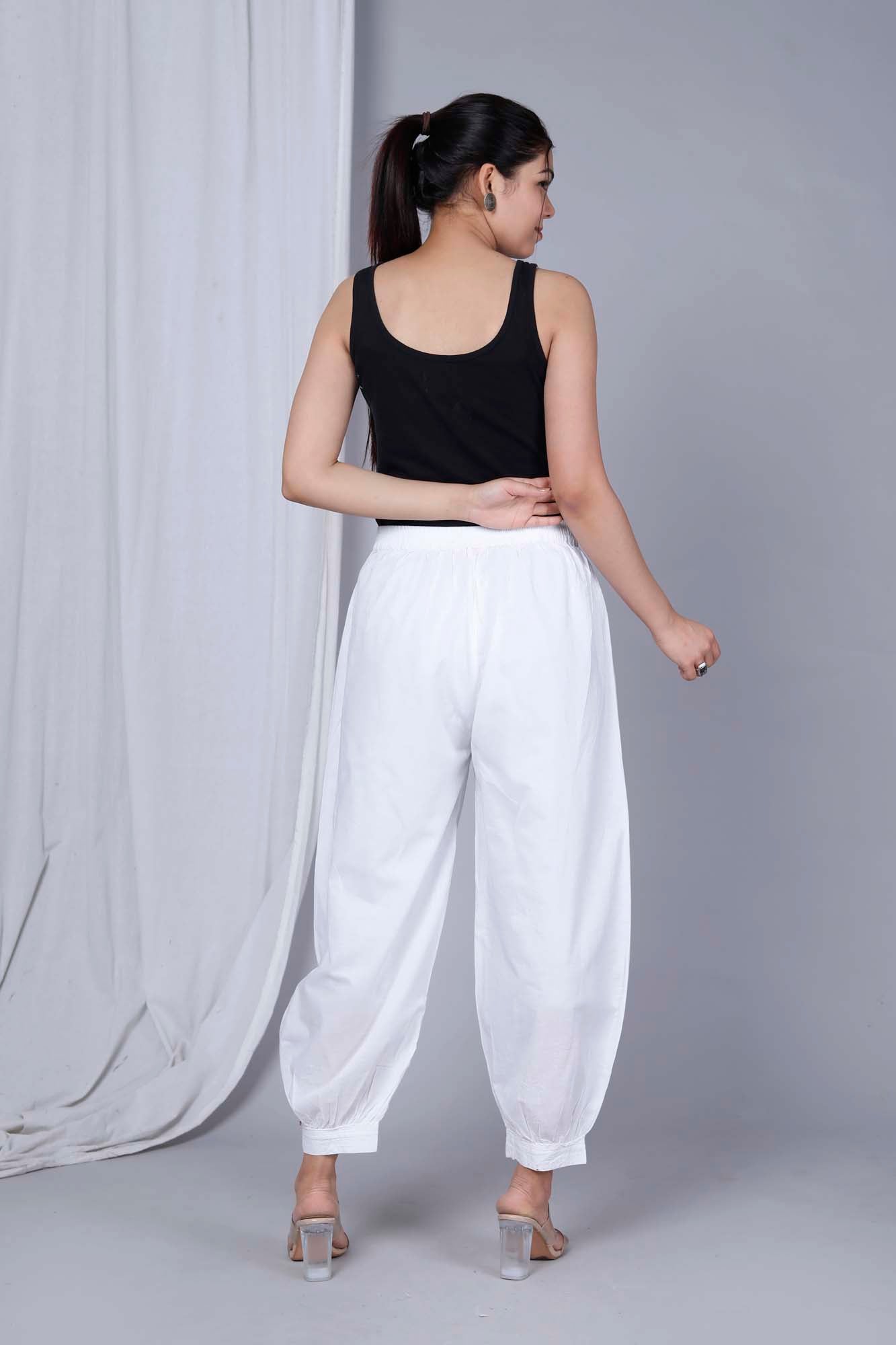 Pant Women Afgani White