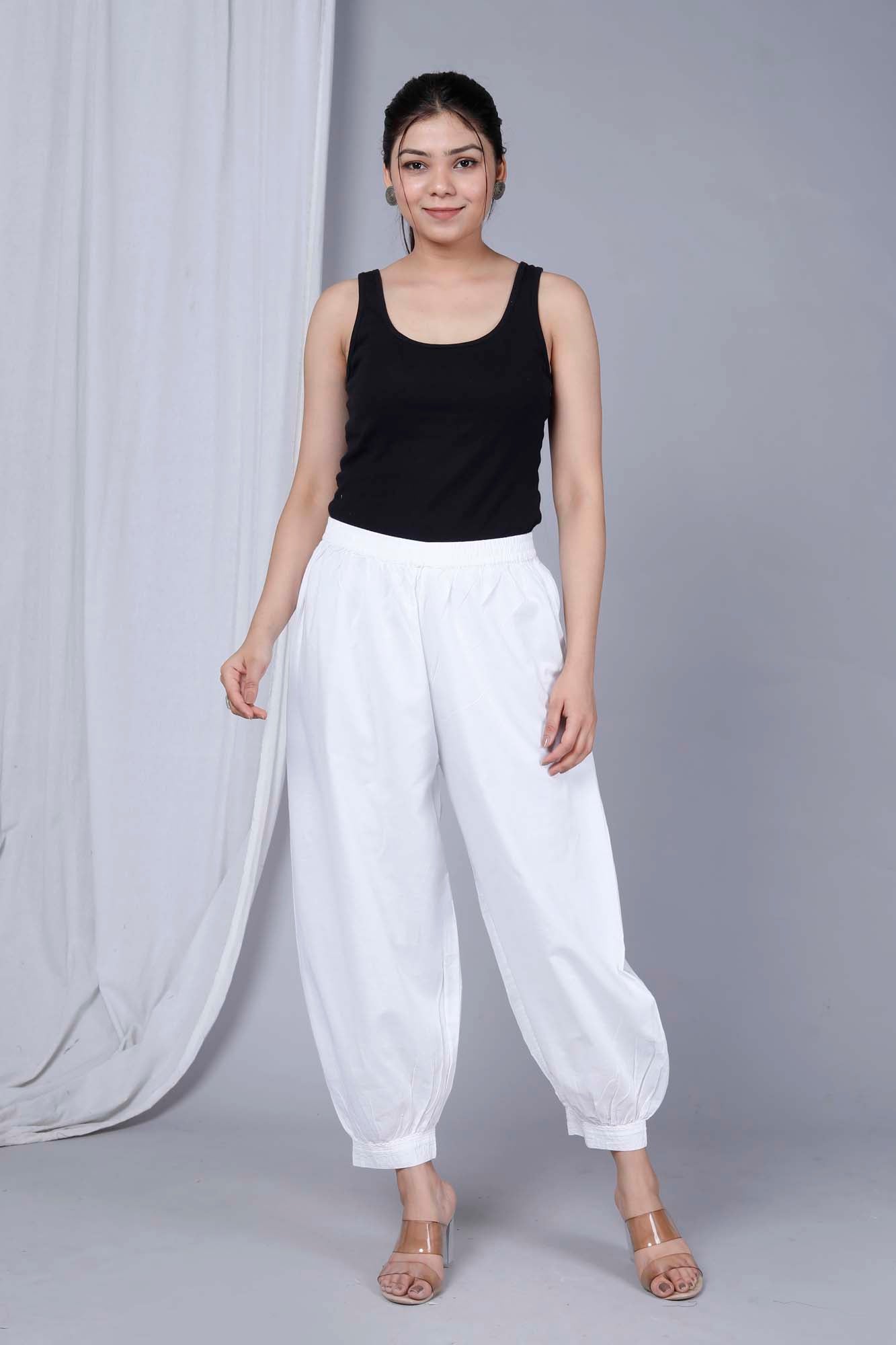 Pant Women Afgani White