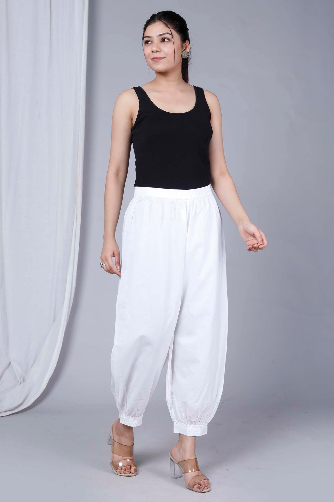 Pant Women Afgani White