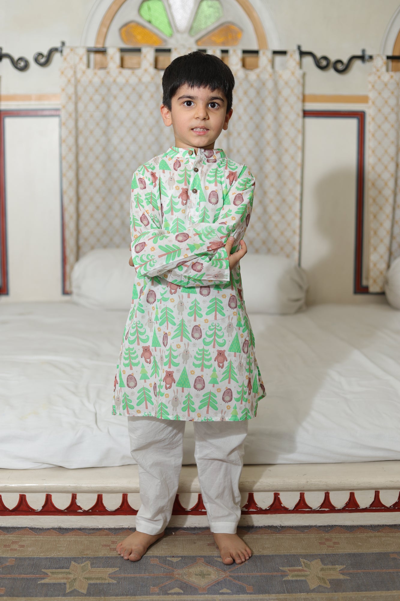 Kurta Boy Teddy Green