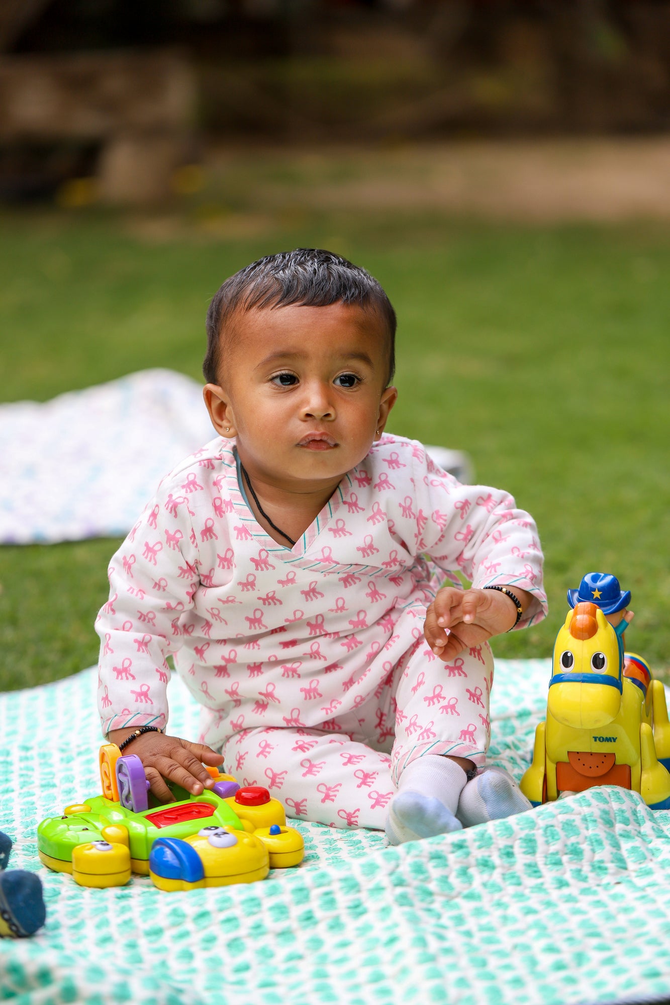 Pink Monkey Angarakha Top With Pajama