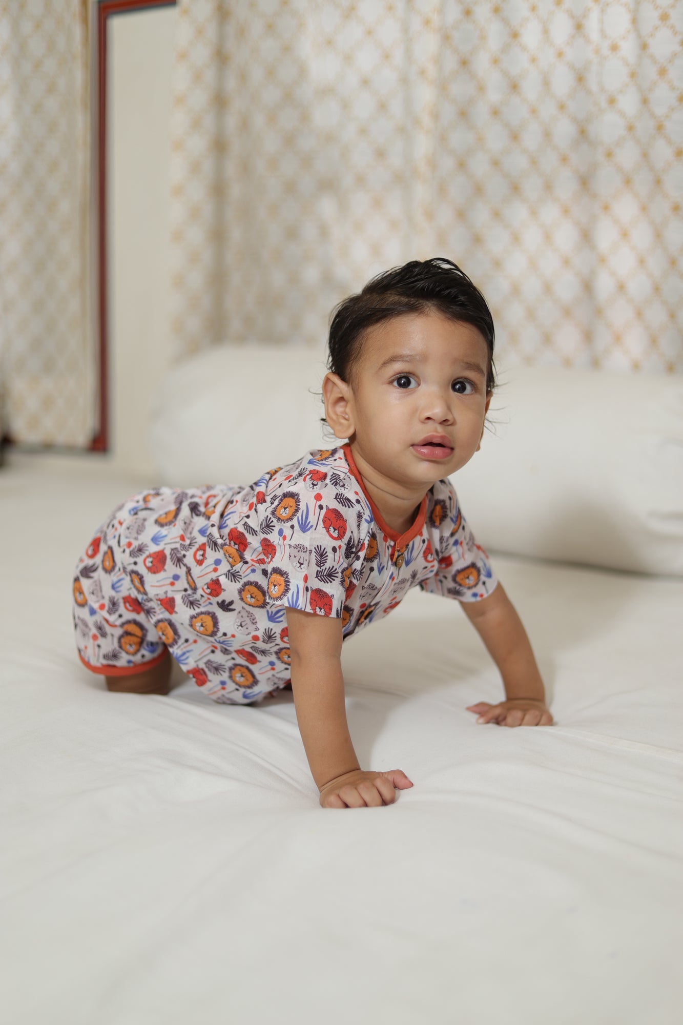 Infant Lion Safari Top With Shorts
