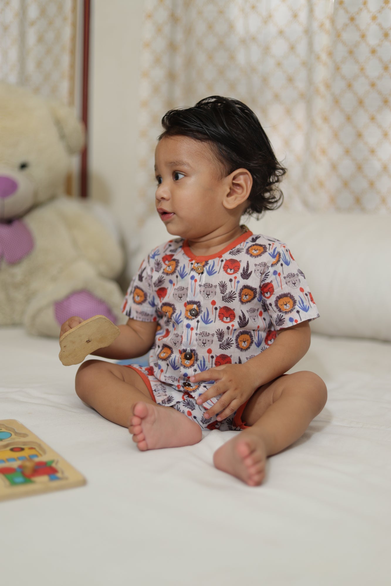 Infant Lion Safari Top With Shorts