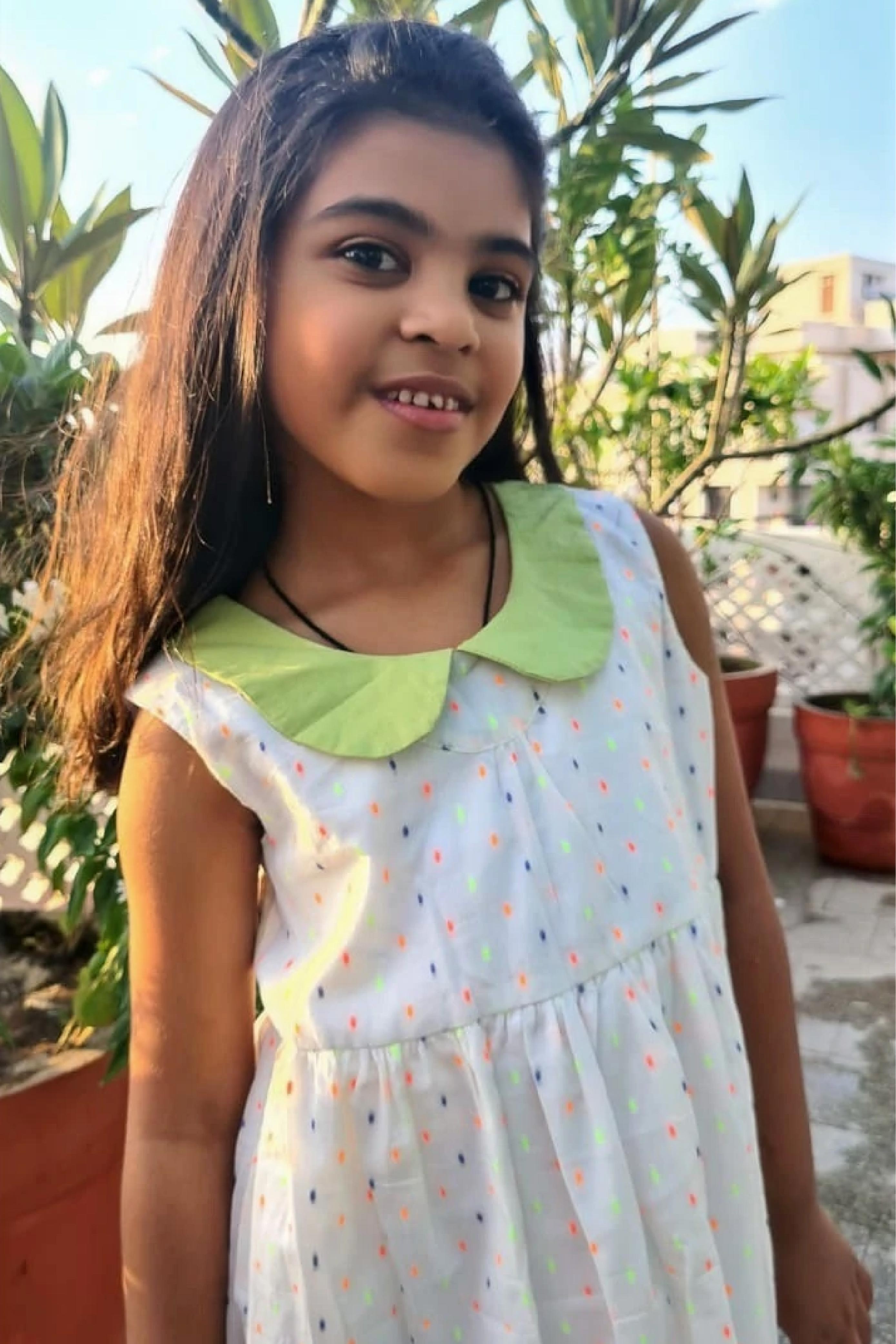 Multidot Peterpan frock
