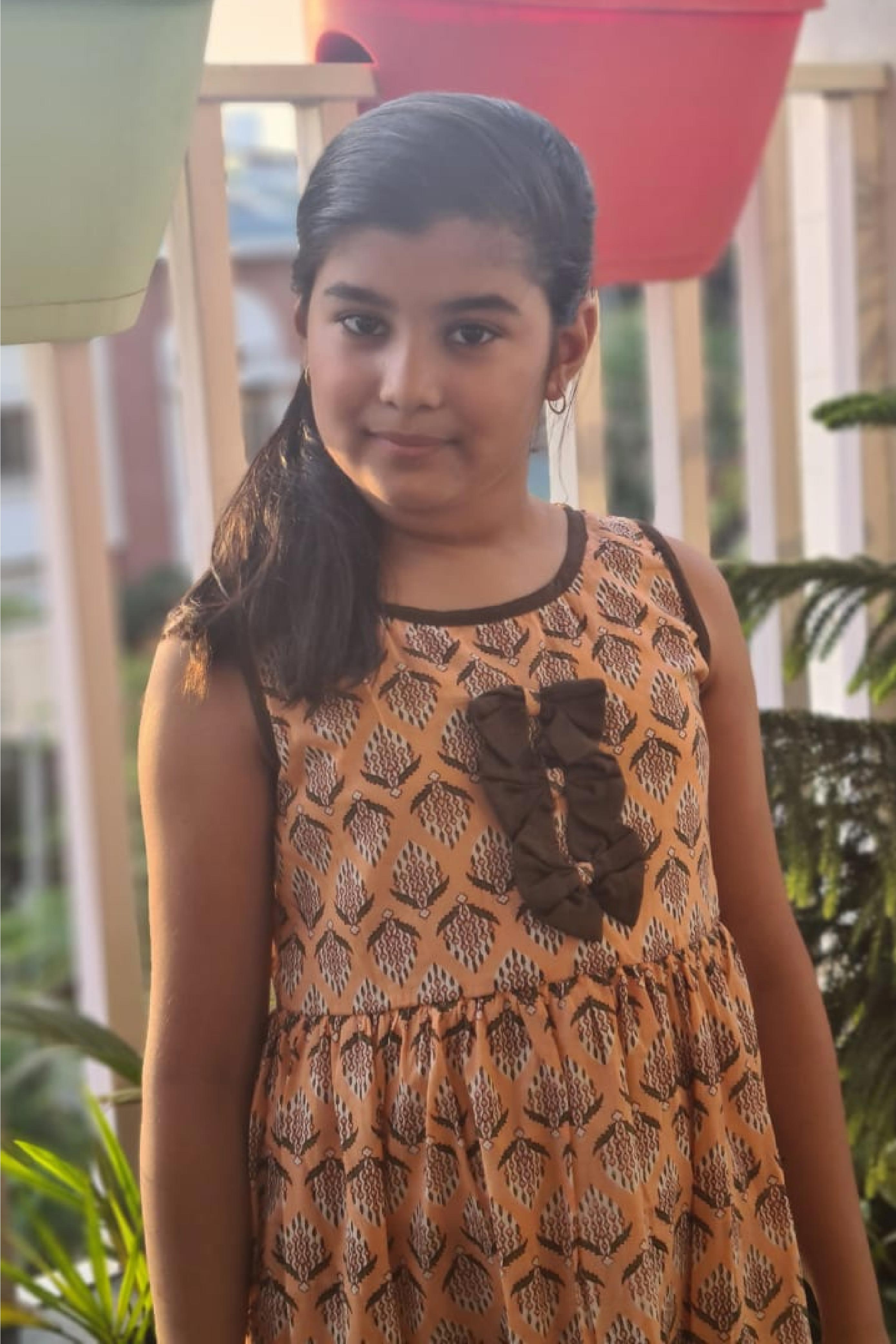 Girl Peach Bow Frock