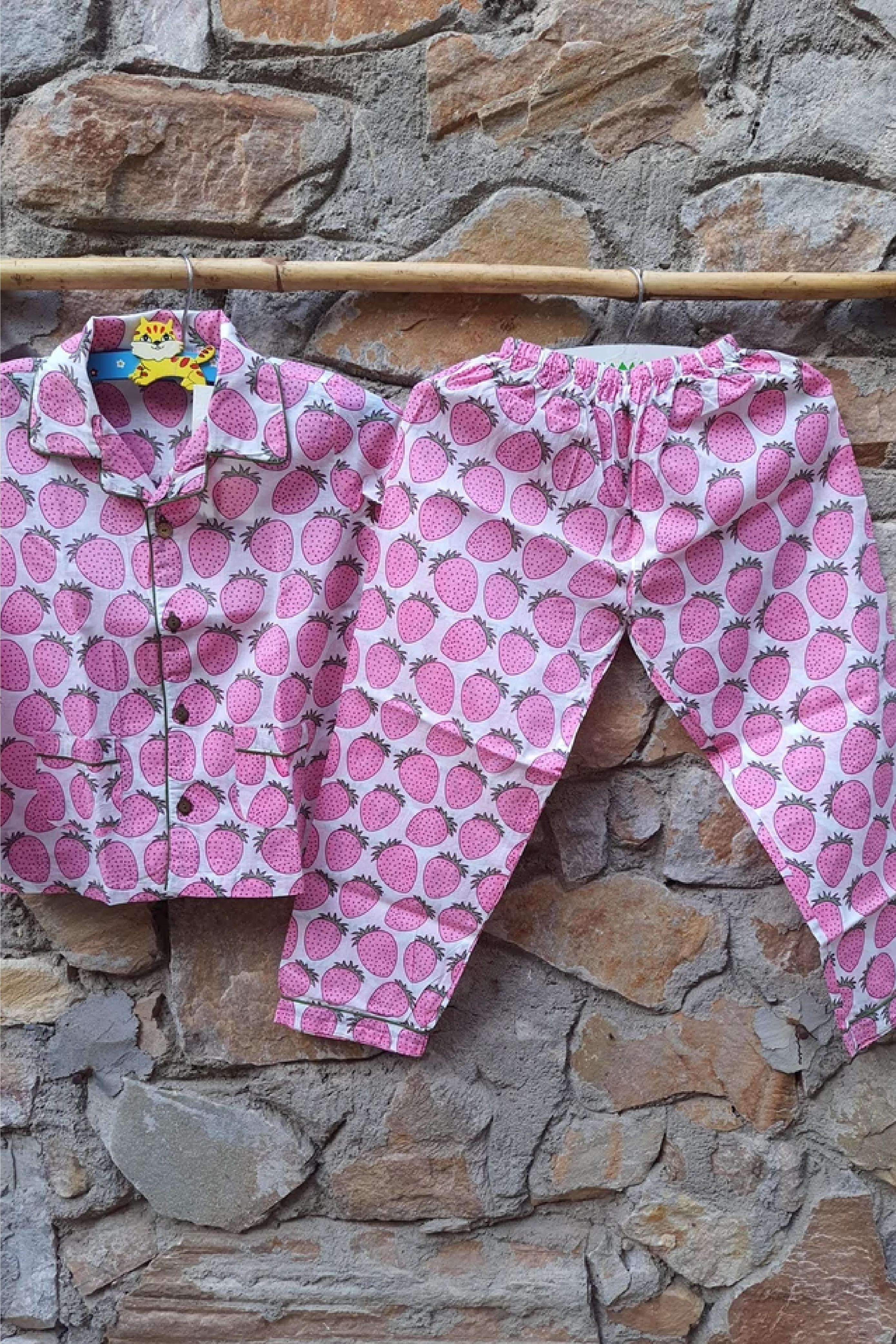 Pink Strawberry - Night Suit