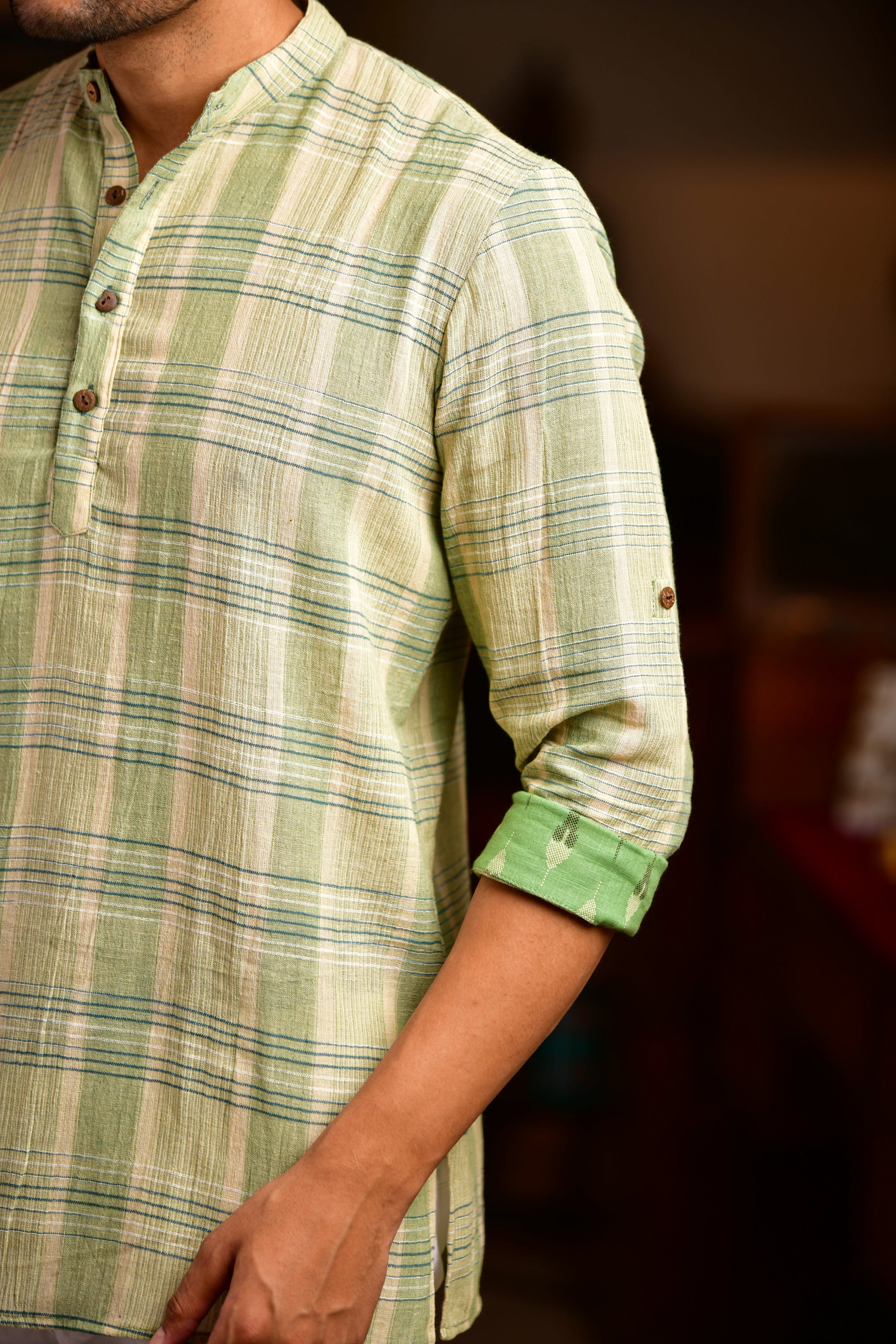 Madras Checks Short Kurta